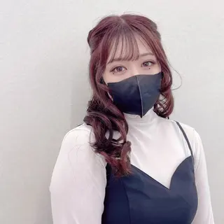 セミロング ヘアアレンジ CARELLY Rukaのマツエク・マツパデザイン