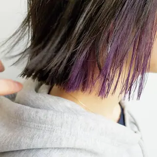 ショート カラー ヘアアレンジ iplus まつげ、眉毛、耳つぼのマツエク・マツパデザイン