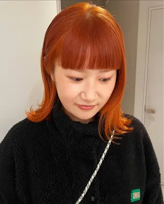 ミディアム カラー 髪質改善ストレート 🌈似合わせカットのヘアスタイル