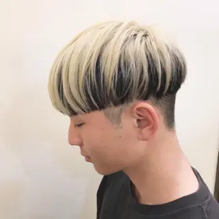 ショート カラー メンズ ハイトーンを育てる ブリーチカラー/牧原のヘアスタイル