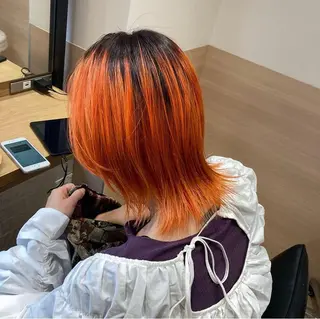 ミディアム カラー 大阪ヴィーガンサロン KANAKOのヘアスタイル