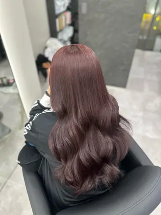 ロング カラー 縮毛矯正/艶カラー /髪質改善/なんばのヘアスタイル