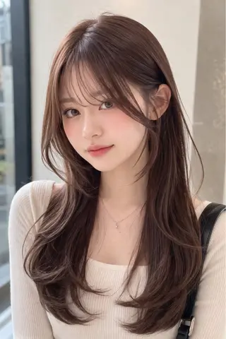 ロング 村上 美波のヘアスタイル