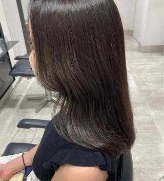 セミロング カラー スキバサミを使わない カット🌼唯🌼のヘアスタイル