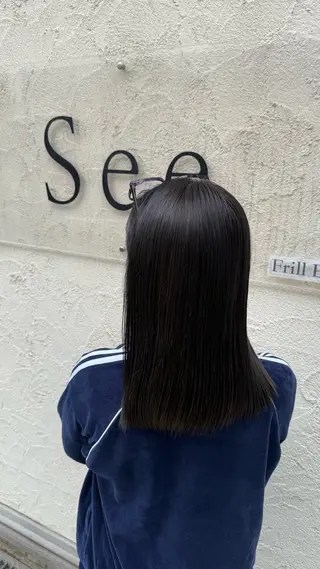 ミディアム 福田花音/スタイリ スト兼任アイリストのヘアスタイル