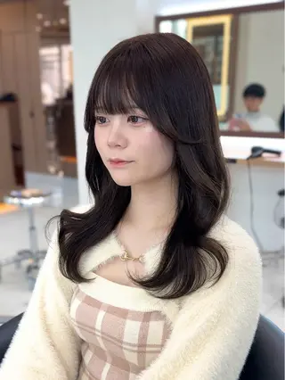 セミロング 縮毛矯正特化 髪質改善辻良輝のヘアスタイル