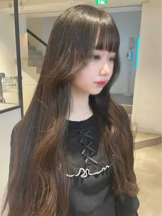 ロング 🎀ボブ+ハイトーン シュカ👶🏻のヘアスタイル