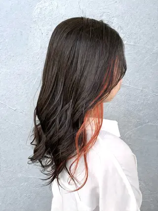 セミロング カラー YUZUKI/艶カラ ー/丸みショートのヘアスタイル