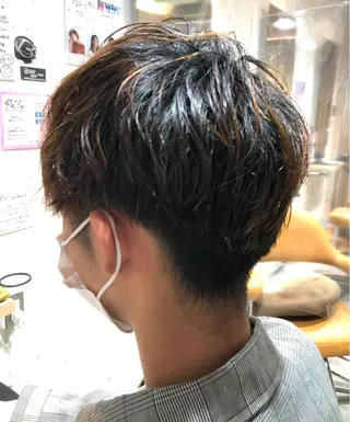 ショート パーマ メンズ 田辺 黎花のヘアスタイル