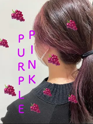 ロング カラー ヘアアレンジ ハイトーン特化 川井優汰のヘアスタイル