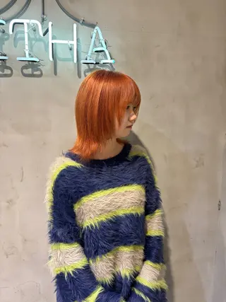 ミディアム カラー ヘアアレンジ 🫧艶髪矯正 髪質改善🫧 大介のヘアスタイル