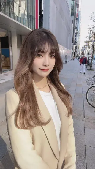 ロング 顔周り特化/韓国ヘア /レイヤー/吉野幸大のヘアスタイル