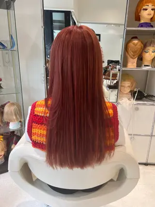 ロング カラー 門石 一栞のヘアスタイル