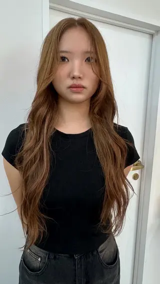 カラー yuzu /韓国ヘア / 透明感カラー🎀のヘアスタイル