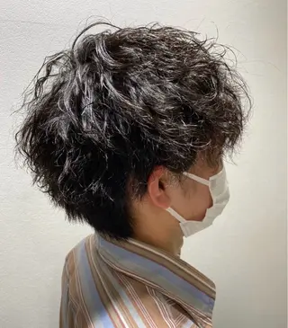 ミディアム パーマ メンズ 榊原 貫太のヘアスタイル