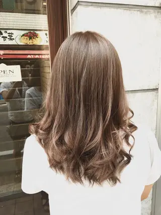セミロング カラー パーマ ヘアアレンジ 👑指名率No.1 👑坂口飛翔のヘアスタイル