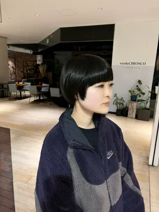 ショート カラー マンツーマン 縮毛矯正/マユコのヘアスタイル