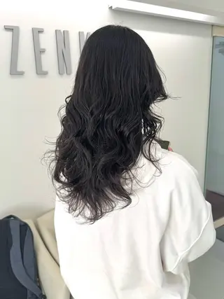 ロング パーマ デジタルパーマ 🌀ボブ　萩原　龍のヘアスタイル