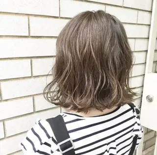 ミディアム カラー 透明感カラー 松田晃代のヘアスタイル