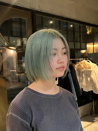 ショート カラー 赤みゼロ/透明感 カラー🌿KANTAのヘアスタイル