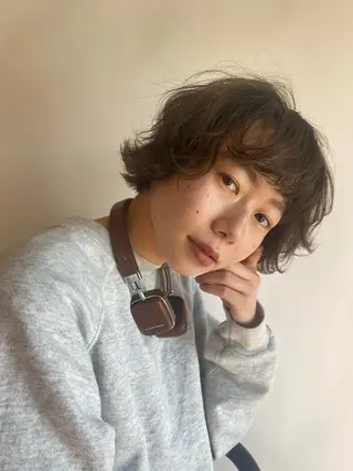 ミディアム YUUKI/ウルフ .ボブパーマのヘアスタイル