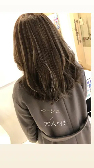 セミロング カラー 【大人髪】men's パーマ/潤艶髪のヘアスタイル