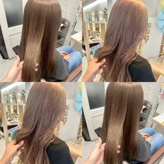 ロング 🍂透明感ベージュ カラー🍂森部杏菜のヘアスタイル