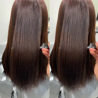 ロング 髪質改善 髪質改善カラーのヘアスタイル
