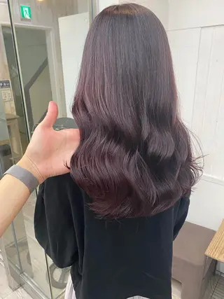 セミロング カラー ☀️透明感color KURO☀️のヘアスタイル