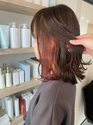 ミディアム カラー cher. 新井瑞希のヘアスタイル
