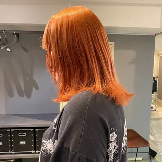 ミディアム カラー ブリーチなしベージュ カラー✨Takeのヘアスタイル