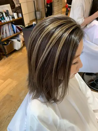ミディアム ✨縮毛矯正✖︎顔周り レイヤー✨ナカムラのヘアスタイル