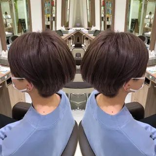 ショート カラー 韓国レイヤー×透明感 カラー/山崎一輝のヘアスタイル