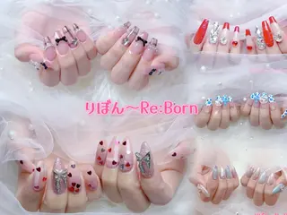 セミロング りぼん Re:Bonrのネイルデザイン