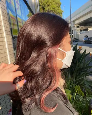 セミロング カラー 🌈ブリーチ コーンロウ🌈ENOのヘアスタイル