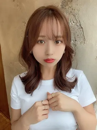セミロング モテ髪🤍こなれヘア 藤山裕大のヘアスタイル