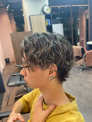 パーマ メンズ 吉田 剛のヘアスタイル