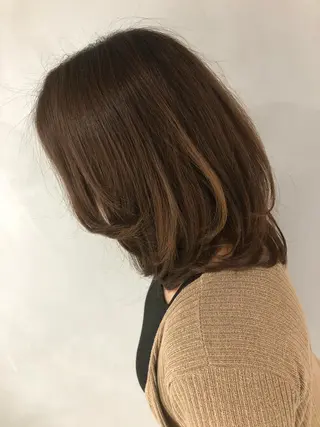 ミディアム 髪質改善イノアカラー 富澤ショウタのヘアスタイル