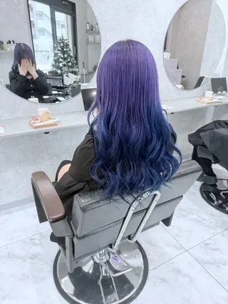 ロング カラー 🌈派手髪ハイトーン 🌈鈴木亮太🌈のヘアスタイル