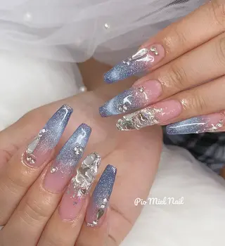 ロング HANA 長さだしのネイルデザイン