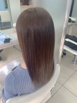 セミロング カラー ✂︎レディース のメンズカット屋さんのヘアスタイル