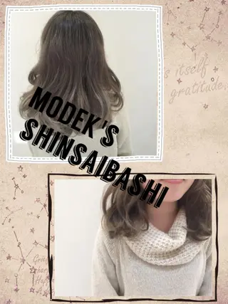 ミディアム カラー ハイトーン×髪質改善 KENTAのヘアスタイル