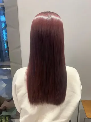ロング カラー 顔周り/ガーリー /ヘアメ/あつはのヘアスタイル