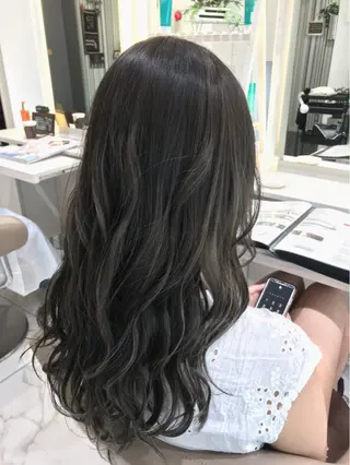 ミディアム カラー 山崎俊輔/髪質改善 /バレイヤージュのヘアスタイル