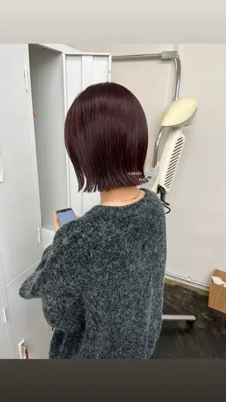 ミディアム モモ🍑 レイヤー/ボブ/暖色のヘアスタイル