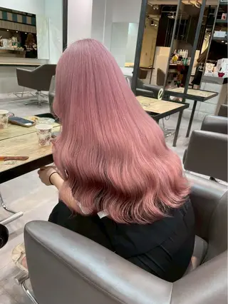 ロング カラー ハイトーンカラー💞 くるみ🎀のヘアスタイル