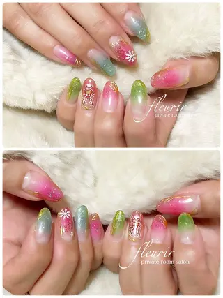 ネイル フルリール 【プライベートサロンのネイルデザイン