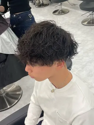 パーマ メンズ 🦋色落ち綺麗カラー メンズYUZU🦋‪のヘアスタイル