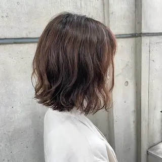 ミディアム カラー パーマ 銀座No.1髪質改善 縮毛矯正/本木のヘアスタイル