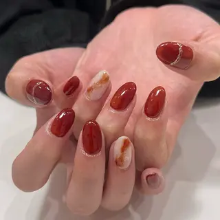 ネイル SHIORI🐈‍⬛ 韓国⌇ワンホンネイルのネイルデザイン